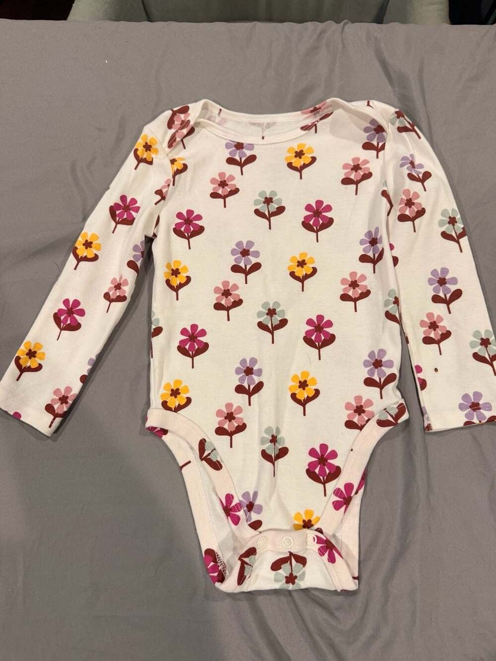 Jumping Beans Bodysuit Size 24M Floral Print